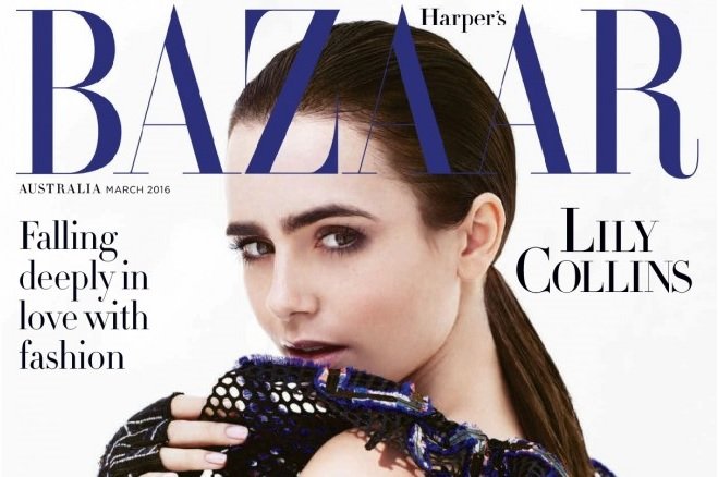 Лили Коллинз в фотосессии для Harper’s Bazaar