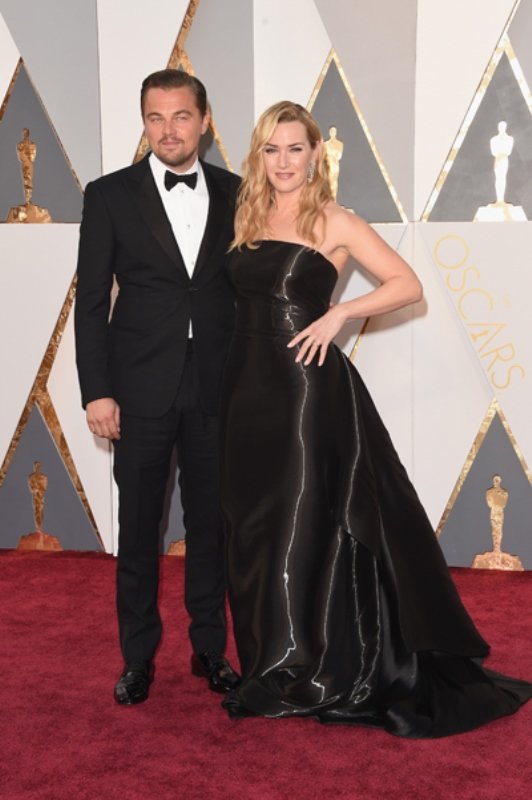 Леонардо Ди Каприо и Кейт Уинслет на красной дорожке "Оскар-2016"