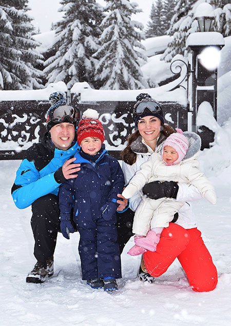 Кейт Миддлтон и принц Уильям с детьми отдохнули во Французских Альпах