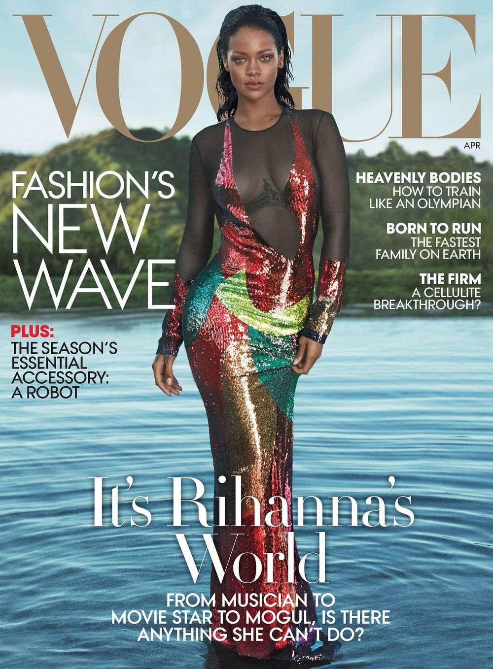 Рианна в соблазнительных нарядах позирует для Vogue