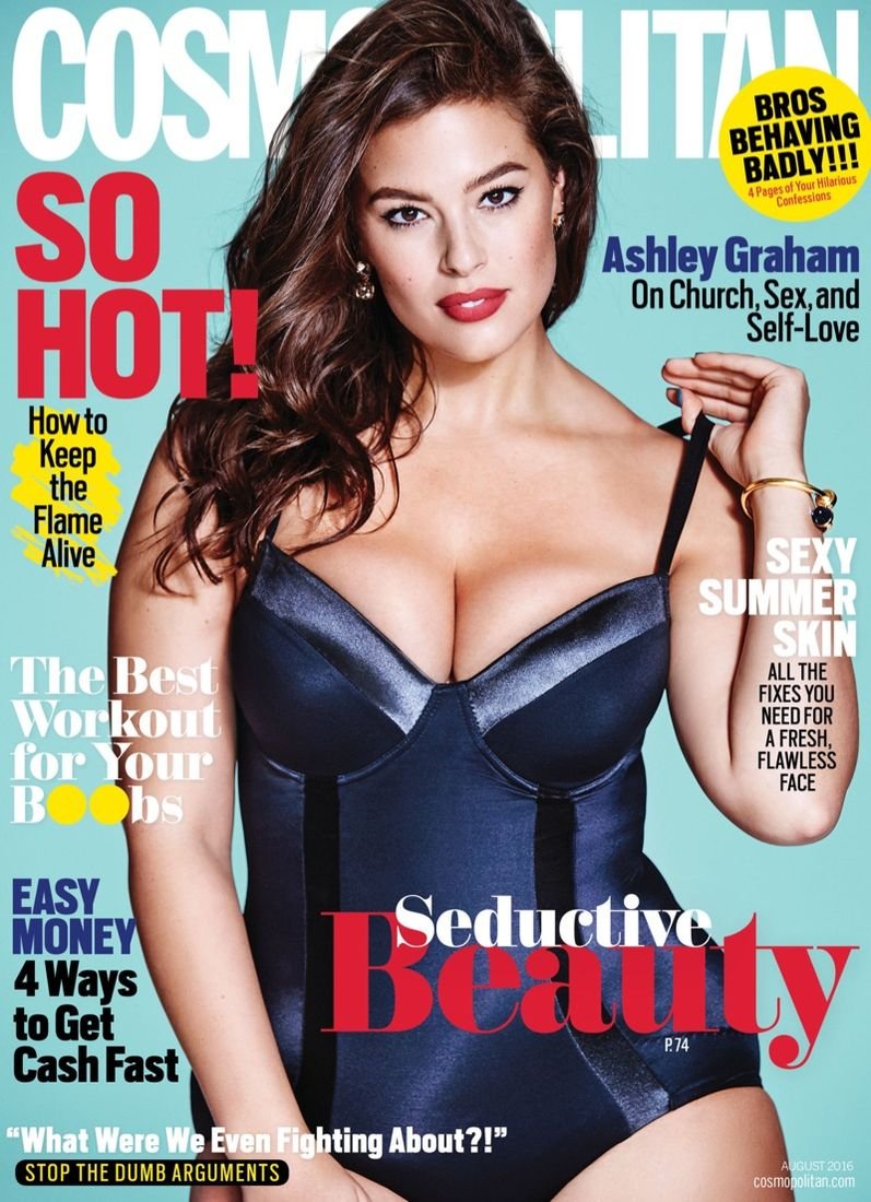 Эшли Грэм соблазнительно позирует на обложке Cosmopolitan