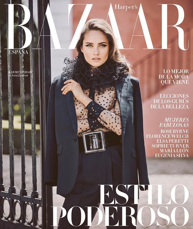 Неподражаемая Кармен Педару позирует для Harper’s Bazaar
