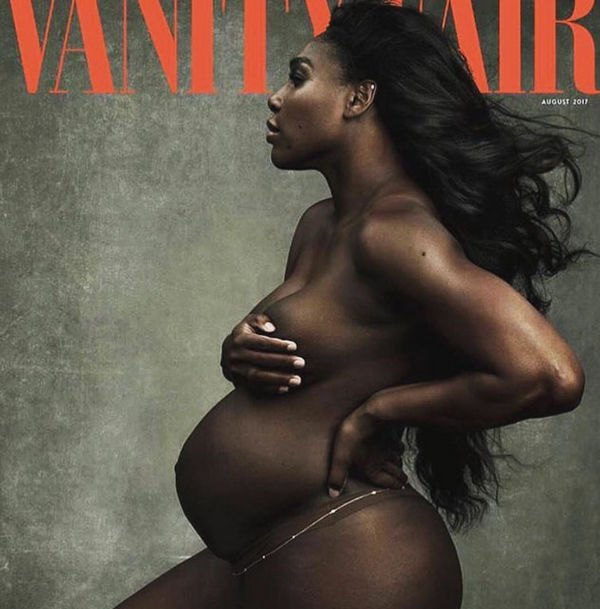 Беременная Серена Уильямс предстала в обнаженном виде на обложке журнала