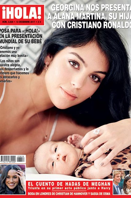 Джорджина Родригес впервые снялась в фотосессии с новорожденной дочкой