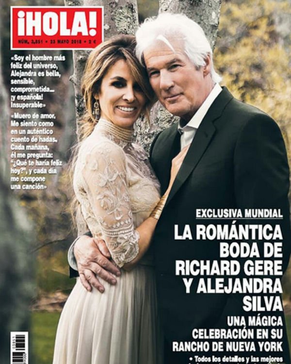 Обложку журнала украсил свадебный снимок Ричарда Гира и его молодой жены