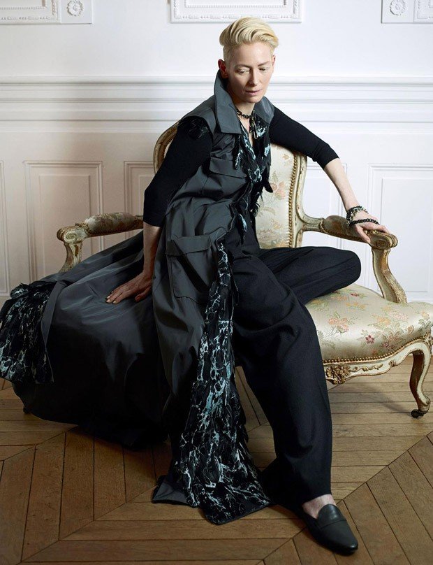 Тильда Суинтон снялась в двойном фотосете для Madame Figaro