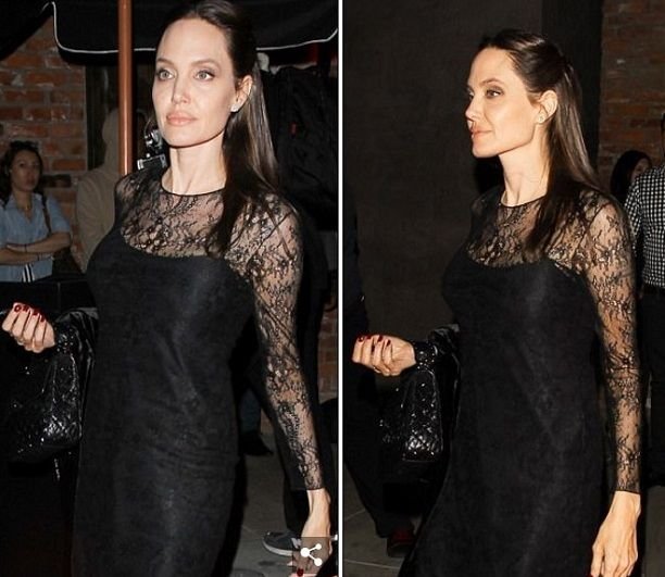Анджелина Джоли в "День Матери" выглядела жутко истощенной