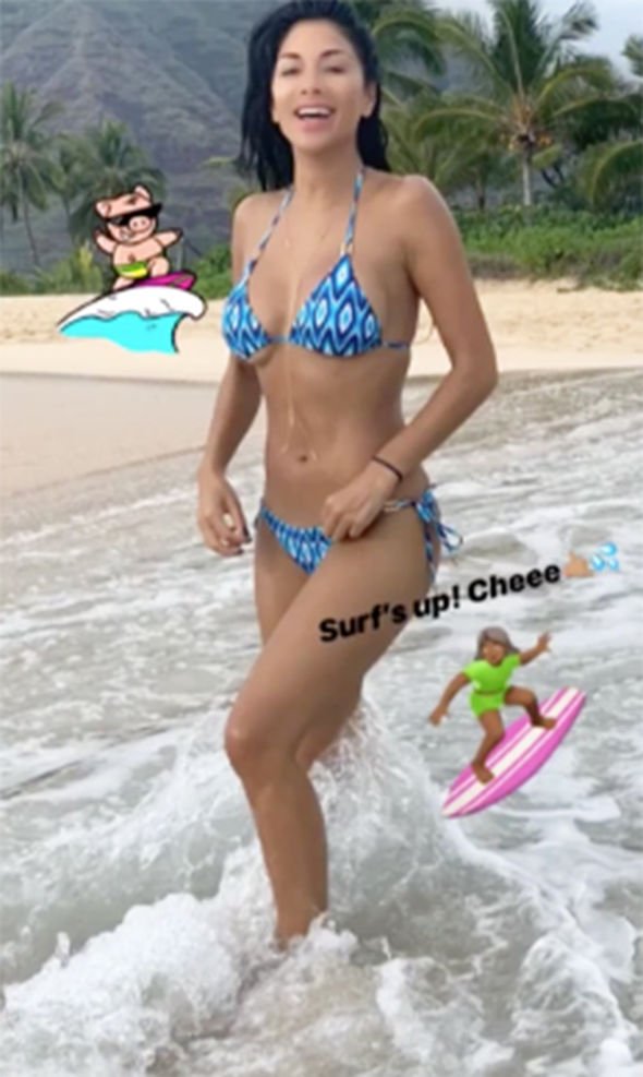 Николь Шерзингер обновила блог пляжными фото в бикини