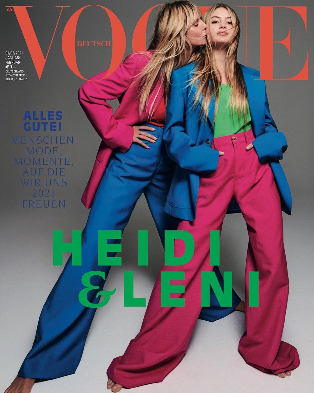 Хайди Клум впервые снялась для обложки Vogue вместе с 16-летней дочерью 