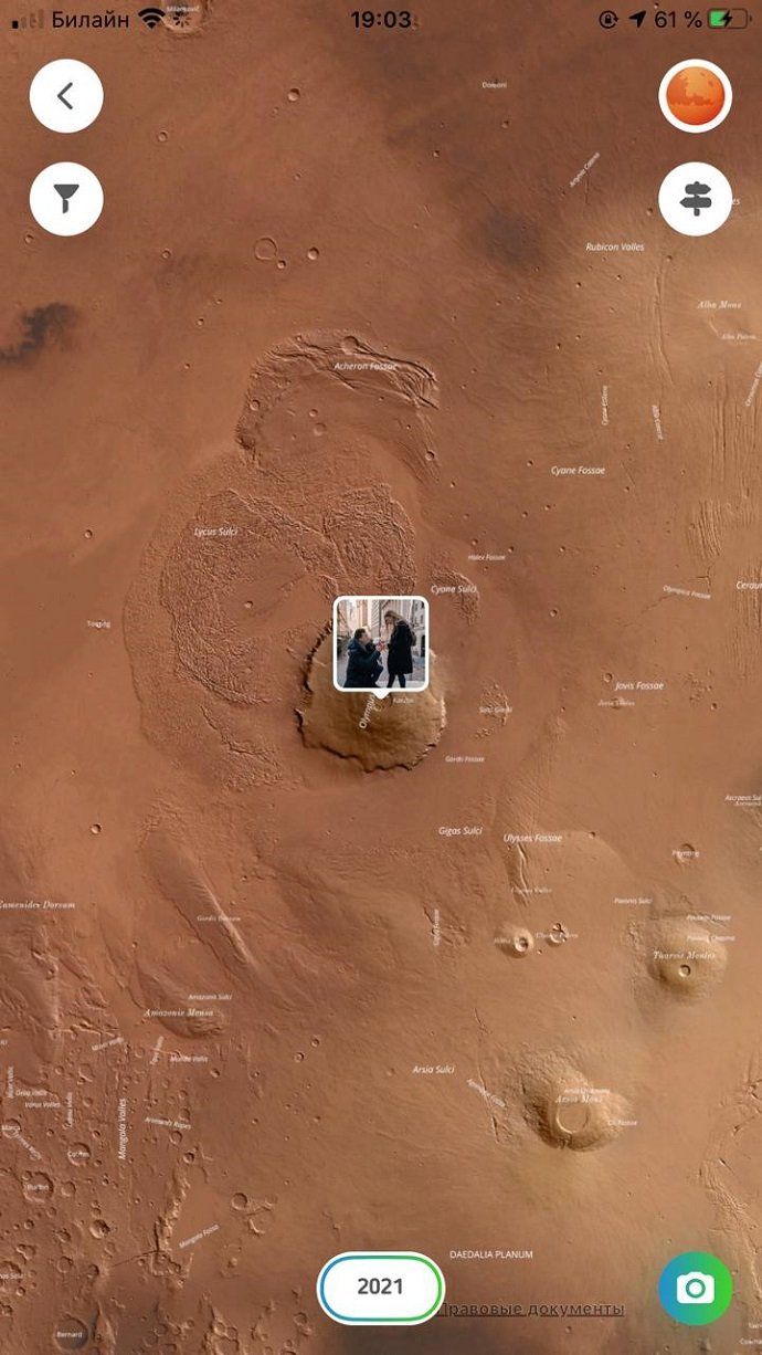 Владелец социальной сети сделал предложение своей возлюбленной на Марсе