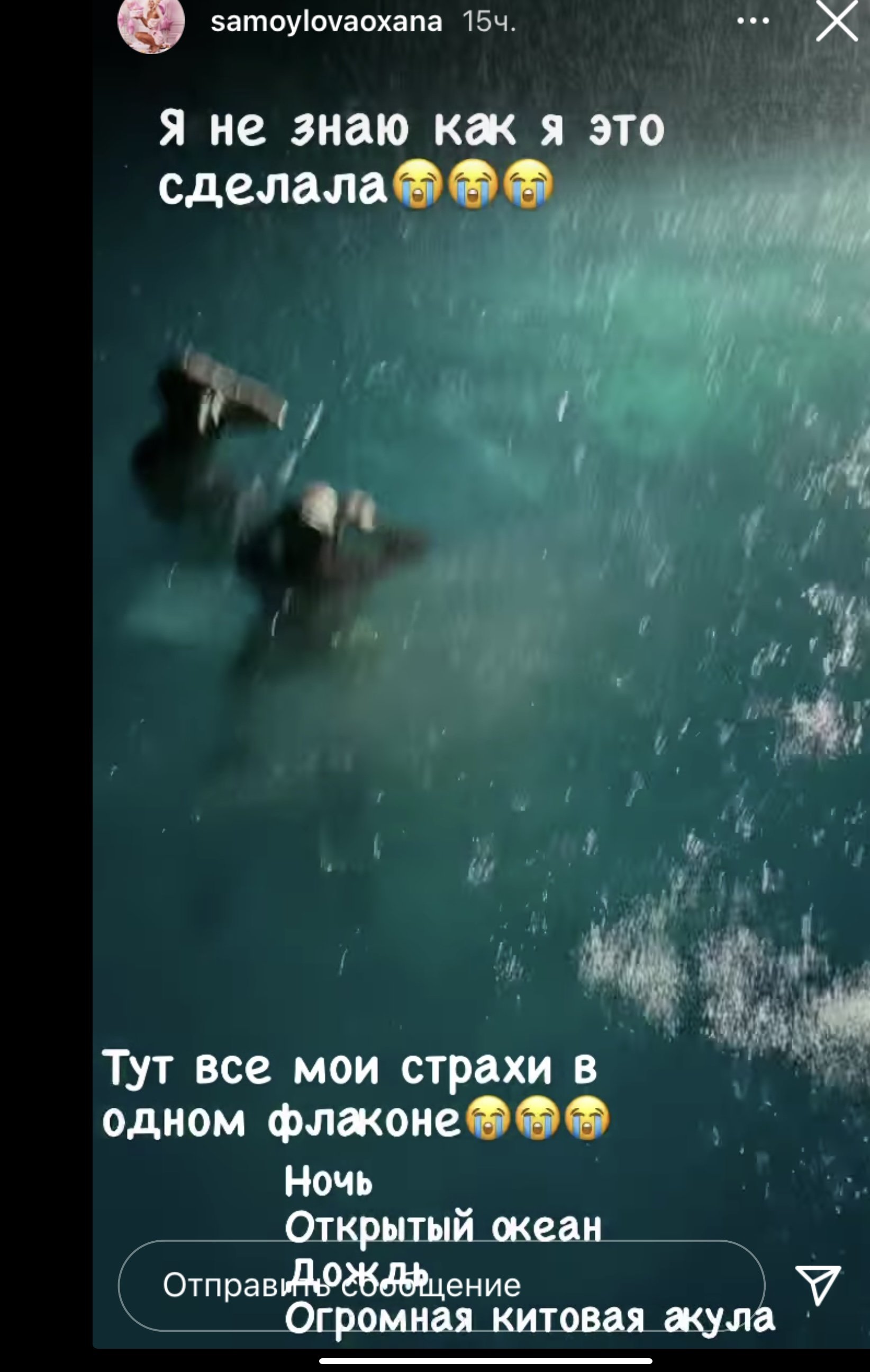 Джиган и Оксана Самойлова поплавали с 8-ми метровой китовой акулой 