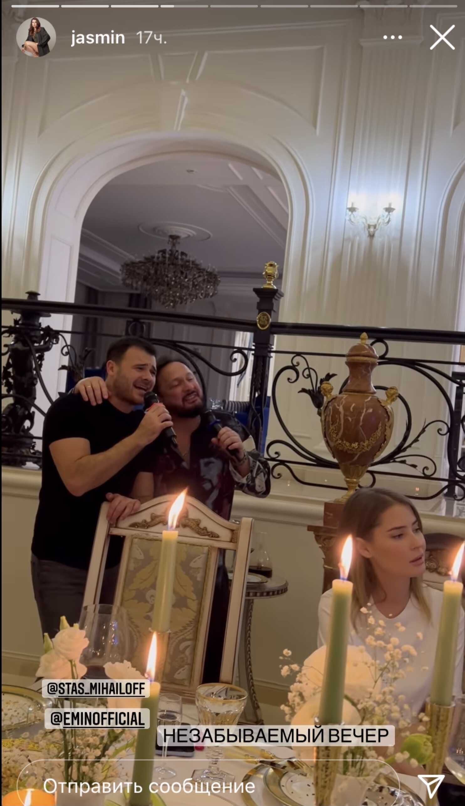Эмин Агаларов и Алёна Гаврилова пришли посетили вечеринку Жасмин