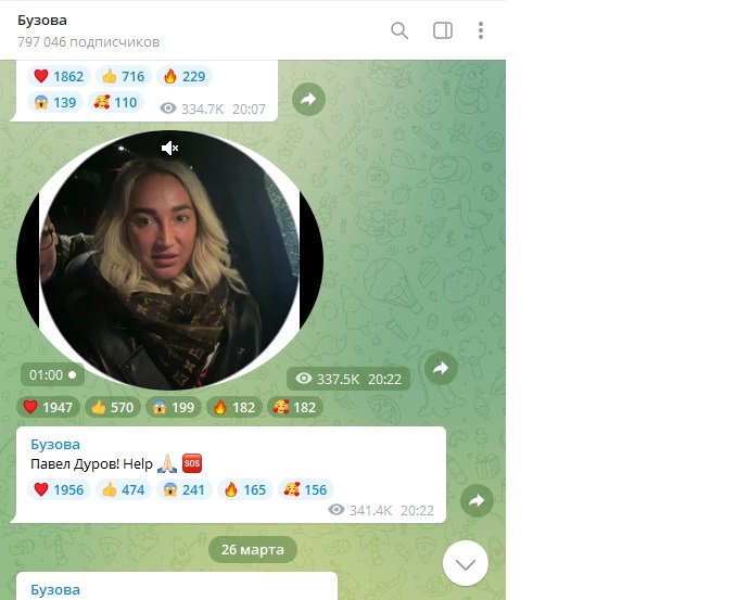 Ольга Бузова теряет подписчиков в Телеграм