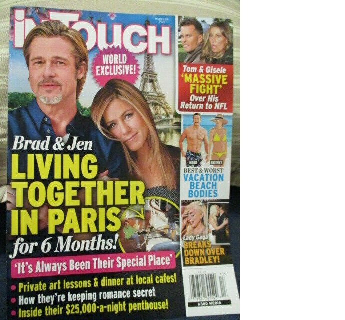 Американский таблоид сообщил, что Брэд Питт и Дженнифер Энистон живут вместе