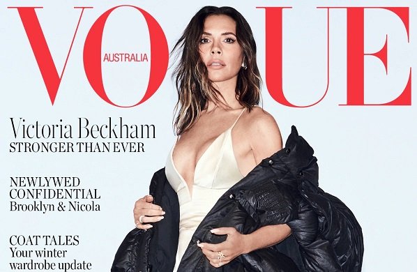 Популярная модель Виктория Бэкхем засветилась в журнале Vogue