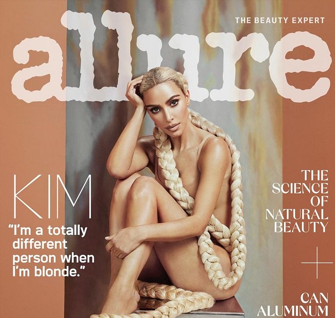 Изменившаяся до неузнаваемости, Ким Кардашьян красуется на обложке журнала Allure US