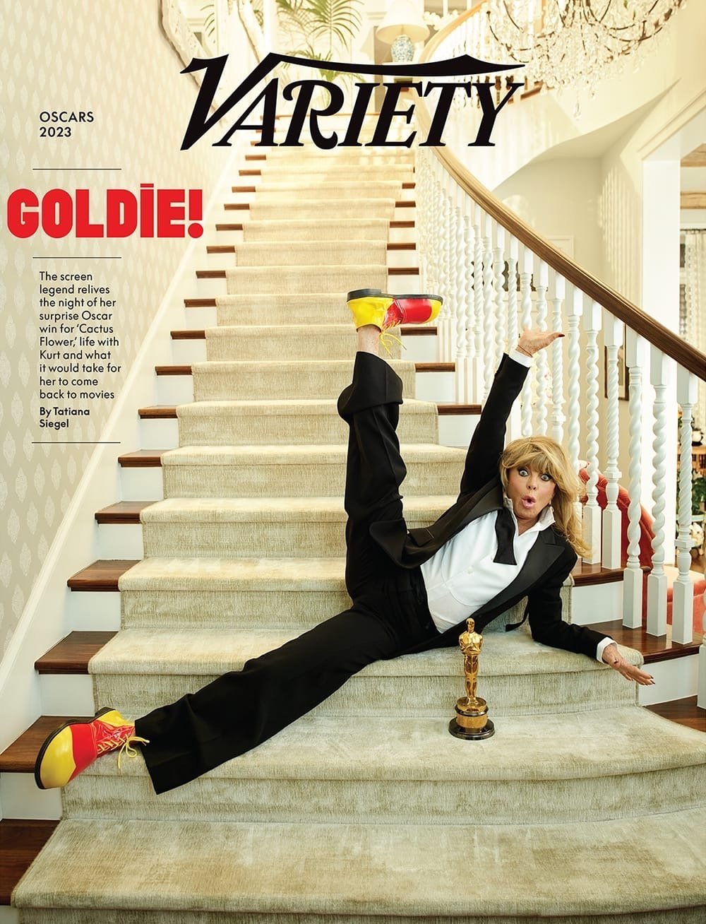77-летняя Голди Хоун снялась в фотосессии и рассказала, как проспала свой «Оскар»