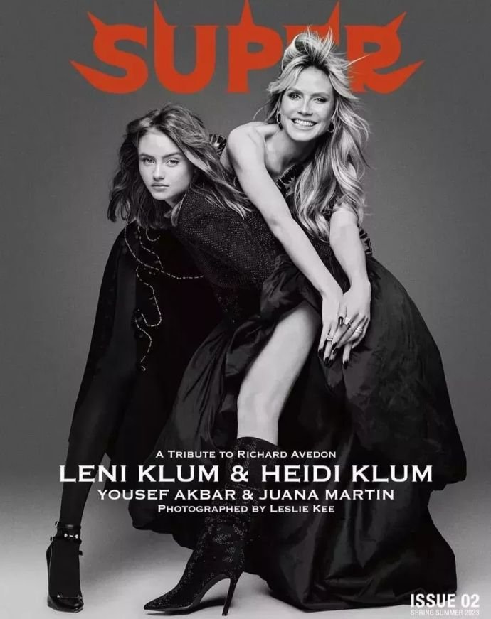 Хайди Клум и ее дочь снялись вместе для журнала Super. Топ фото звездного семейства для глянца