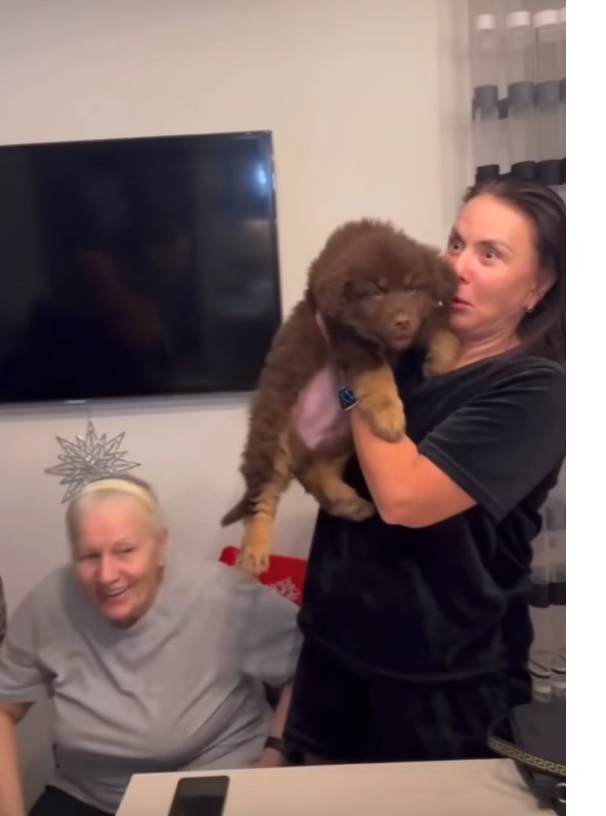 Оксана Самойлова подарила маме огромного щенка из приюта