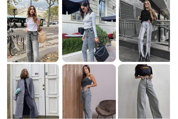 Мышиный цвет стал трендом сезона для джинс: 13 стильных фото-примеров